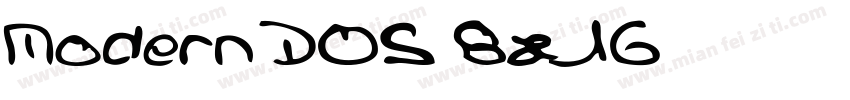 Modern DOS 8x16字体转换